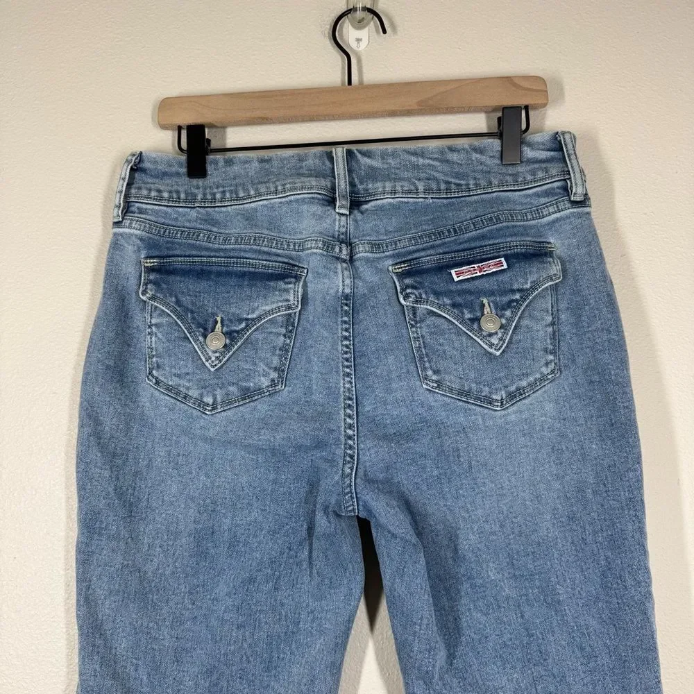 Hudson Light Wash Slim Straight Leg Jeans Stretch Denim Women’s Size 10